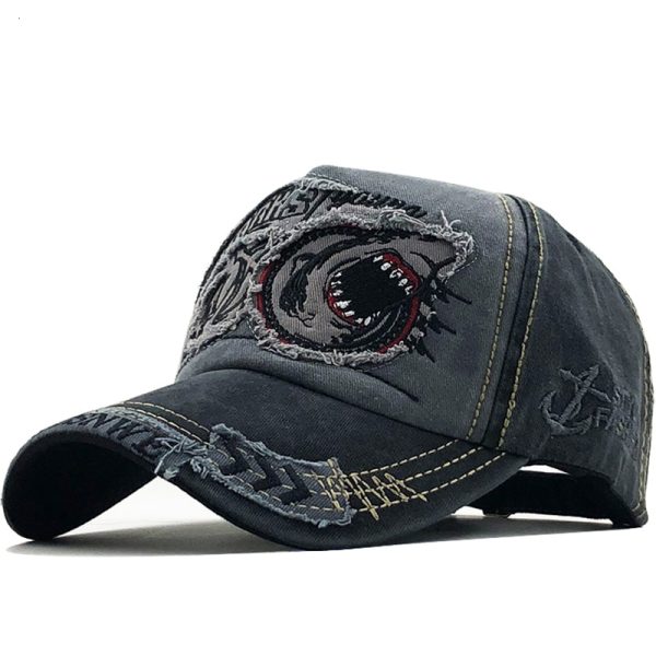 Men's Shark Embroidered Baseball Cap - Denwy Supply Chain