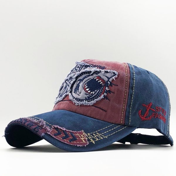 Men's Shark Embroidered Baseball Cap - Denwy Supply Chain - Image 3