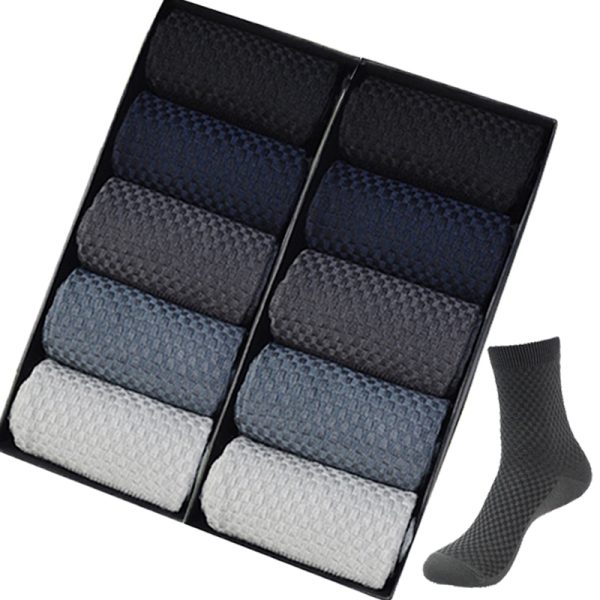 Men's Textured Style Socks 10 Pairs Set - Denwy Supply Chain